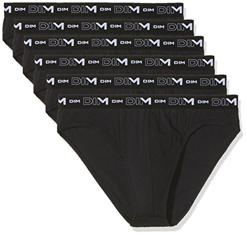 Detalle de Dim X6 Slip Coton Stretch – Lot de 6, Noir, XL Homme