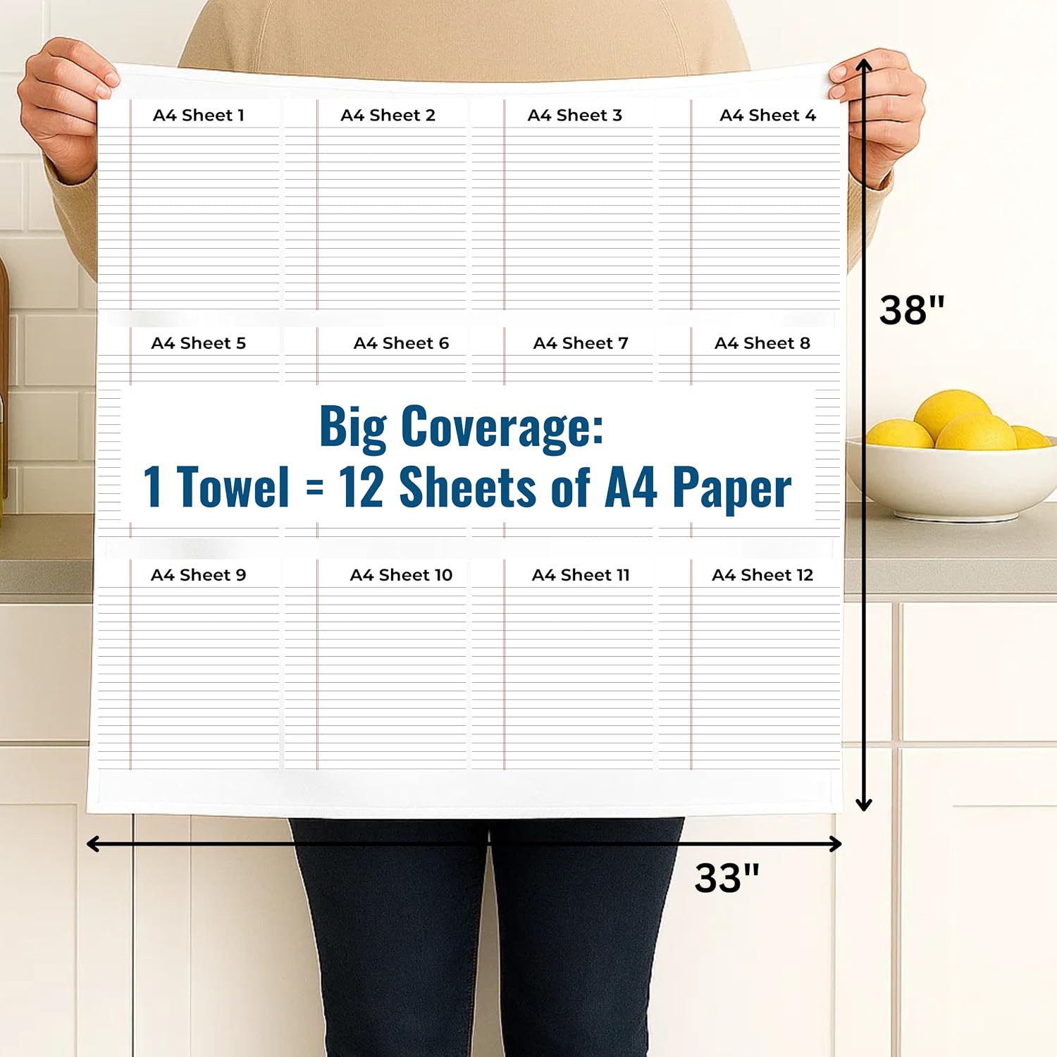 Thumbnail 1 de LITO Linen and Towel Flour Sack Towels (Pack of 6) – 100% Cotton, 28x28 in Absorbent Towels for Kitchen & DIY