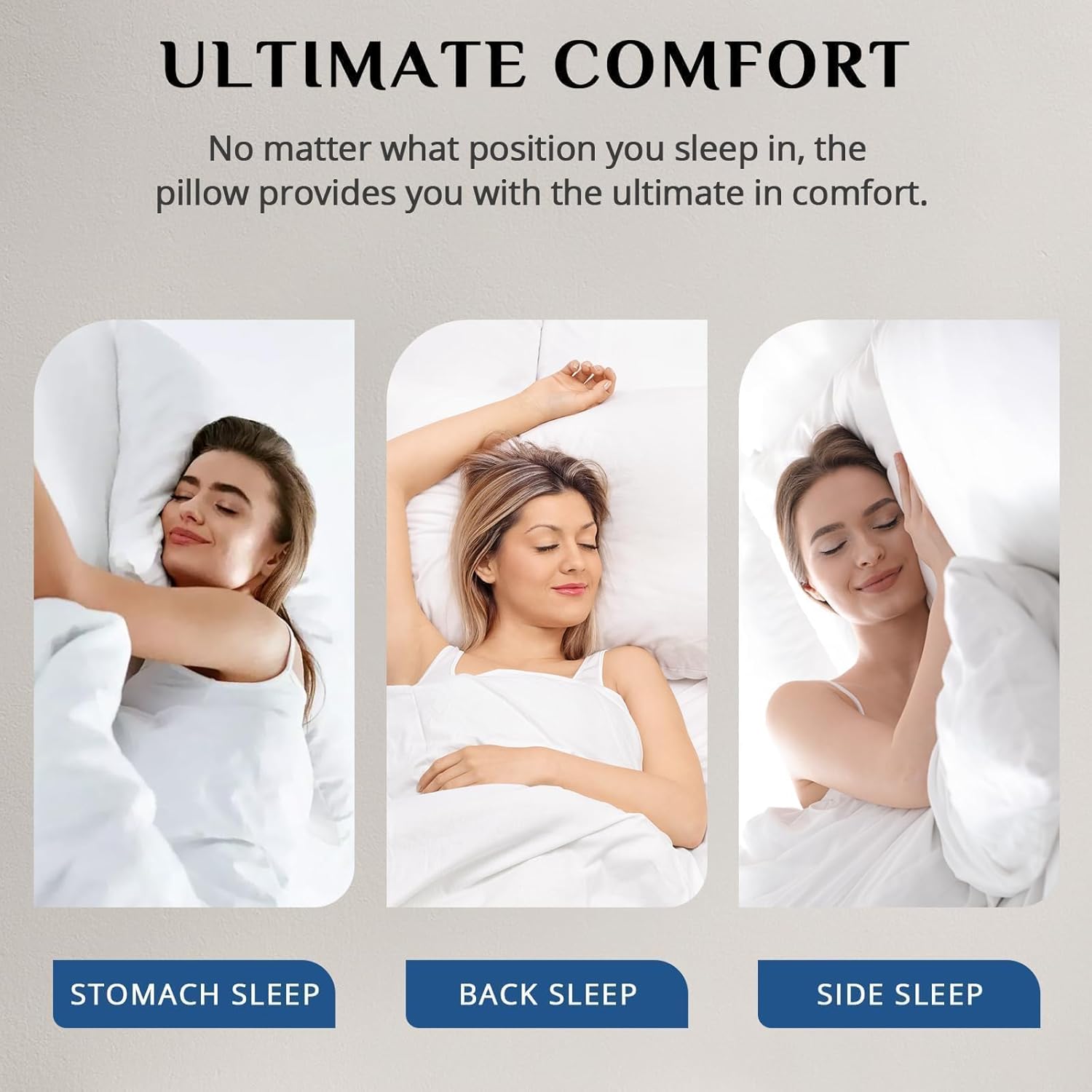 Thumbnail 6 de JOLLYVOGUE Pillows Standard Size Set of 4 (Washable Down Alternative) — Soft yet Supportive for Side, Back, and Stomach Sleepers