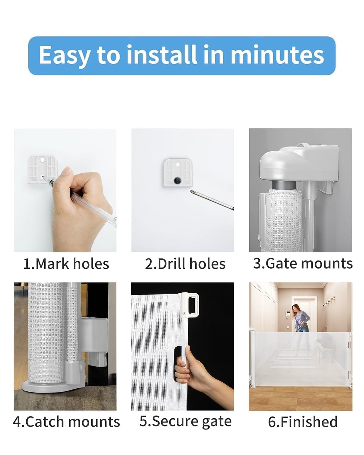 Thumbnail 4 de Veraste Retractable Baby Gate 33.6"