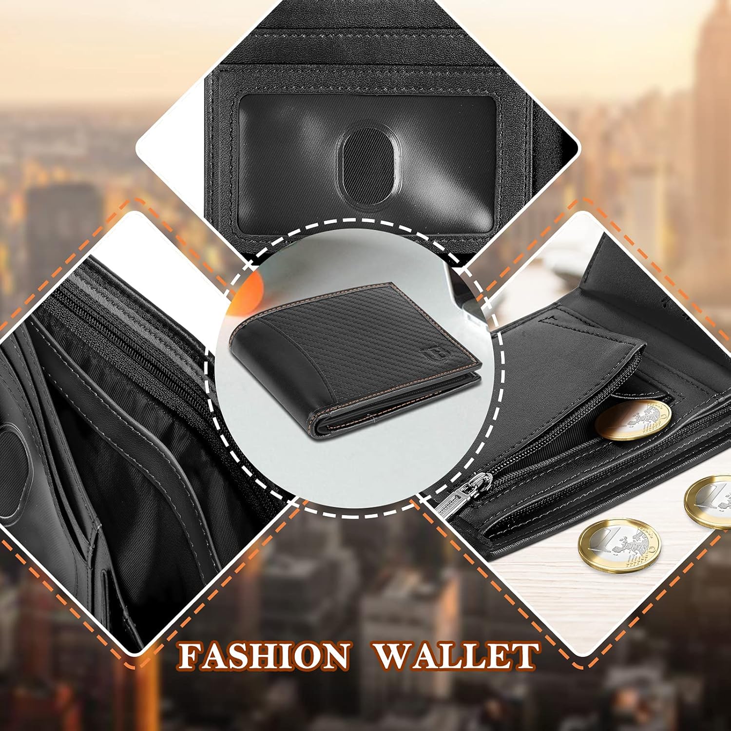 Thumbnail 4 de BIAL RFID Bifold Leather Wallet, 9 cards