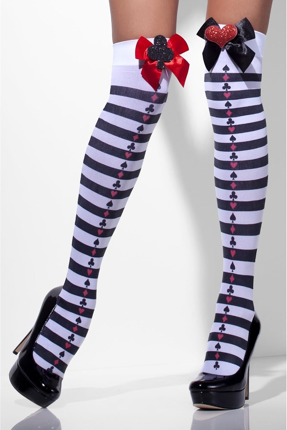 Thumbnail 5 de Smiffys Opaque Hold-Ups Black with Red Bows