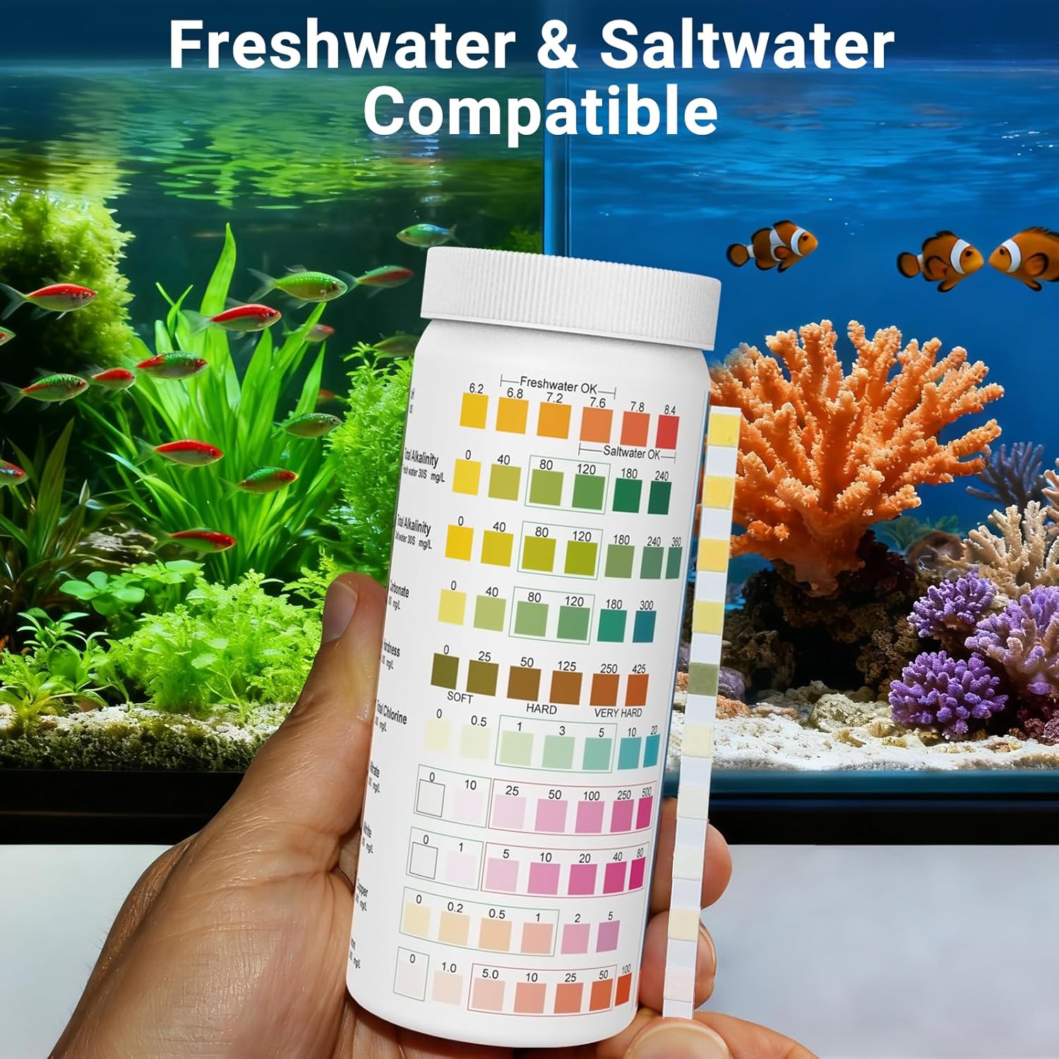 Thumbnail 3 de 11-in-1 Aquarium Teststreifen 150 Stücke