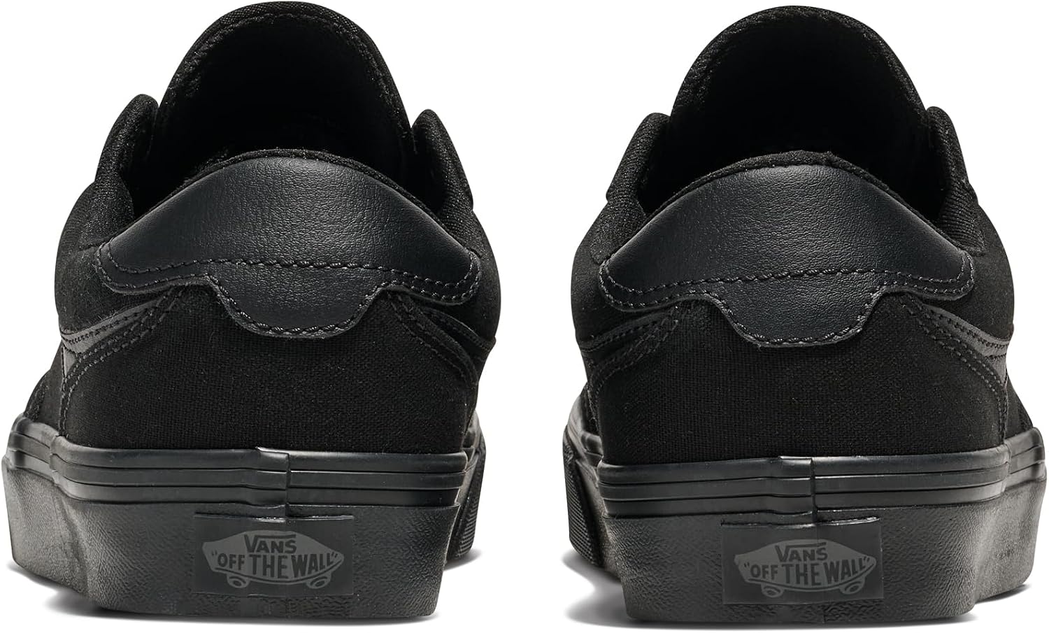 Detalle de Vans Brooklyn LS BasketFemme – Baskets basses noires en toile et daim, confort féminin