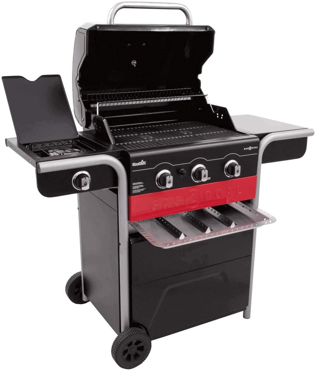 Detalle 2 de Char-Broil Gas2Coal 330 Hybrid🔥 Barbacoa Híbrida a Gas y Carbón