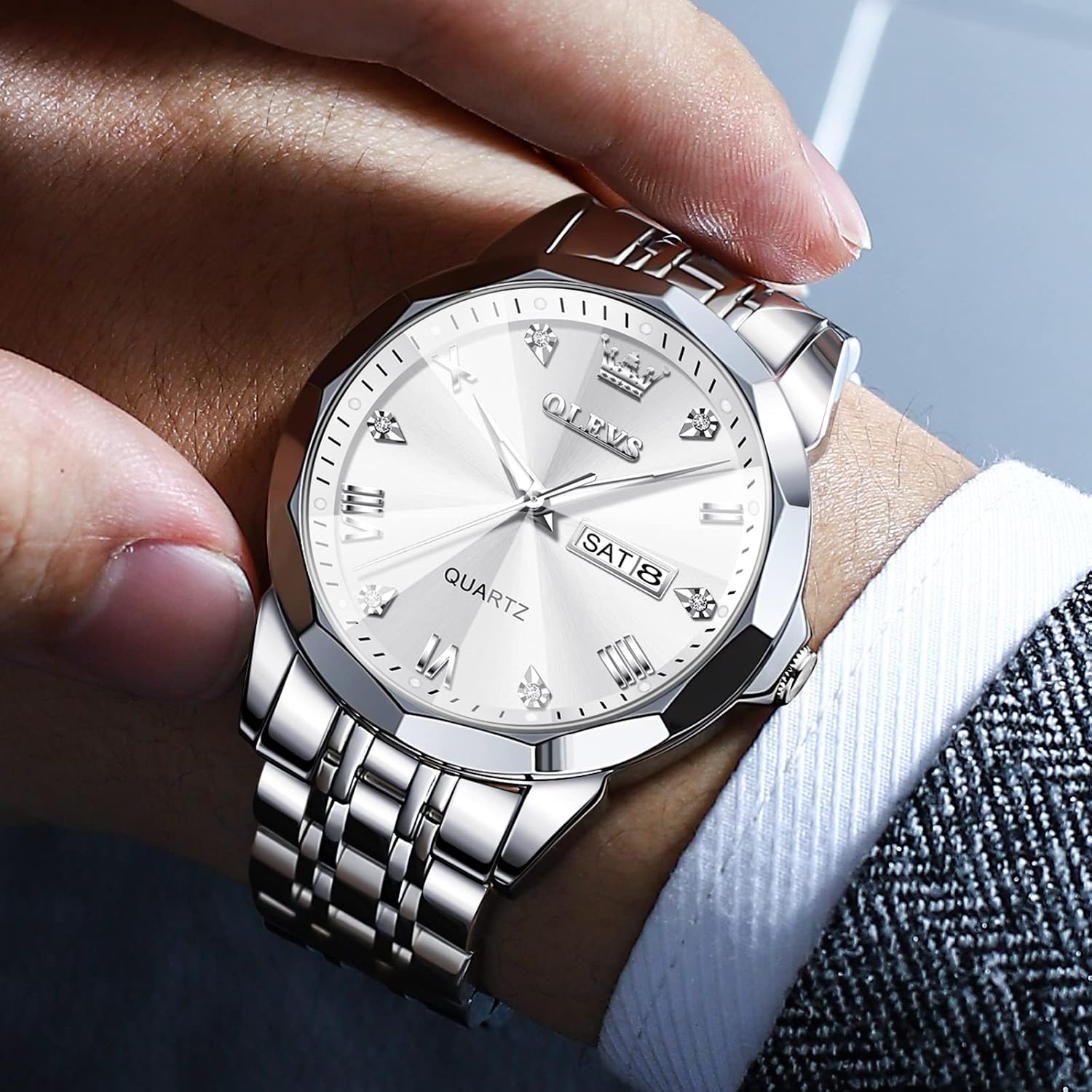 Detalle 2 de OLEVS Business Armbanduhr mit Quarz, 316L