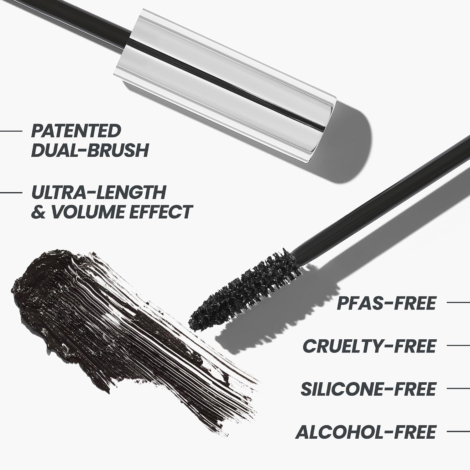 Detalle de Wonderskin WBRMASC-BLK Infinite Rizz Mascara, Buildable Black Volume