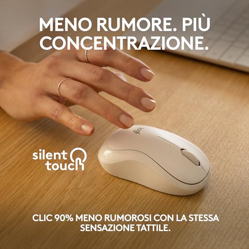 Detalle de Logitech M240 Silenzioso Bluetooth Mouse: compatto, wireless e con rumore ridotto