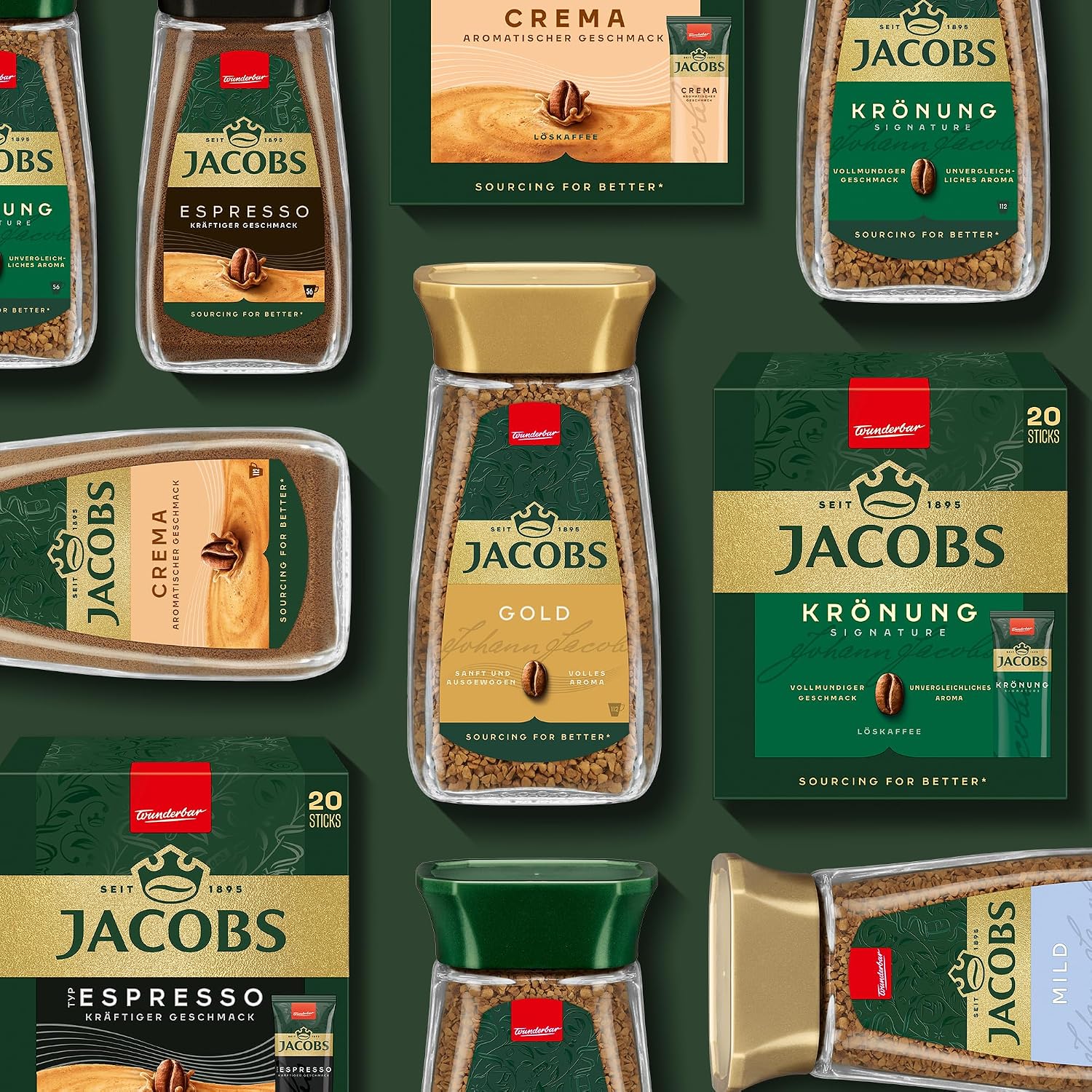 Thumbnail 5 de Jacobs Gold löslicher Bohnenkaffee, 200 g Glas – milder Instant Kaffee für 112 Tassen
