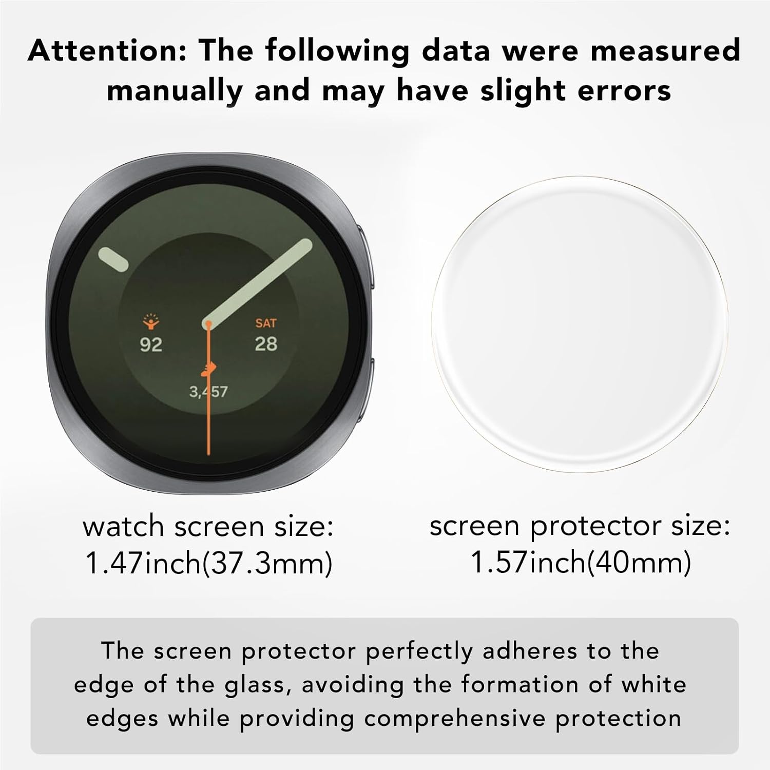 Detalle 1 de SPGUARD Galaxy Watch 9/8 44mm Tempered Glass Screen Protector, 4-Pack