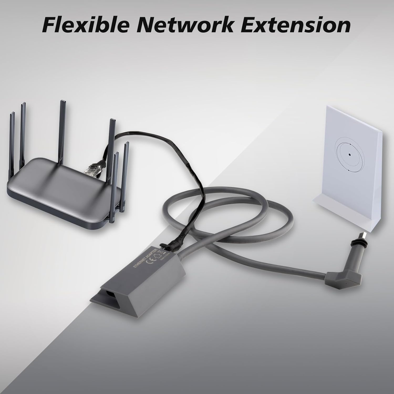 Thumbnail 3 de BOOBRIE Starlink Ethernet Adapter V2 1M for Starlink Gen 2 – 1Gbps Gigabit Wired Connection