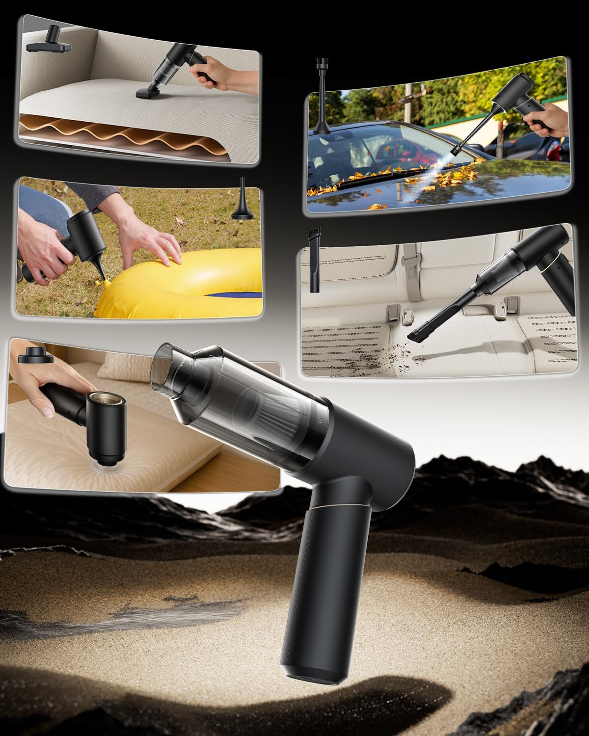 Thumbnail 2 de Aspirapolvere Auto 3 in 1 senza fili 16.000 Pa con motore brushless, aspirazione/soffiatore/pompa del vuoto