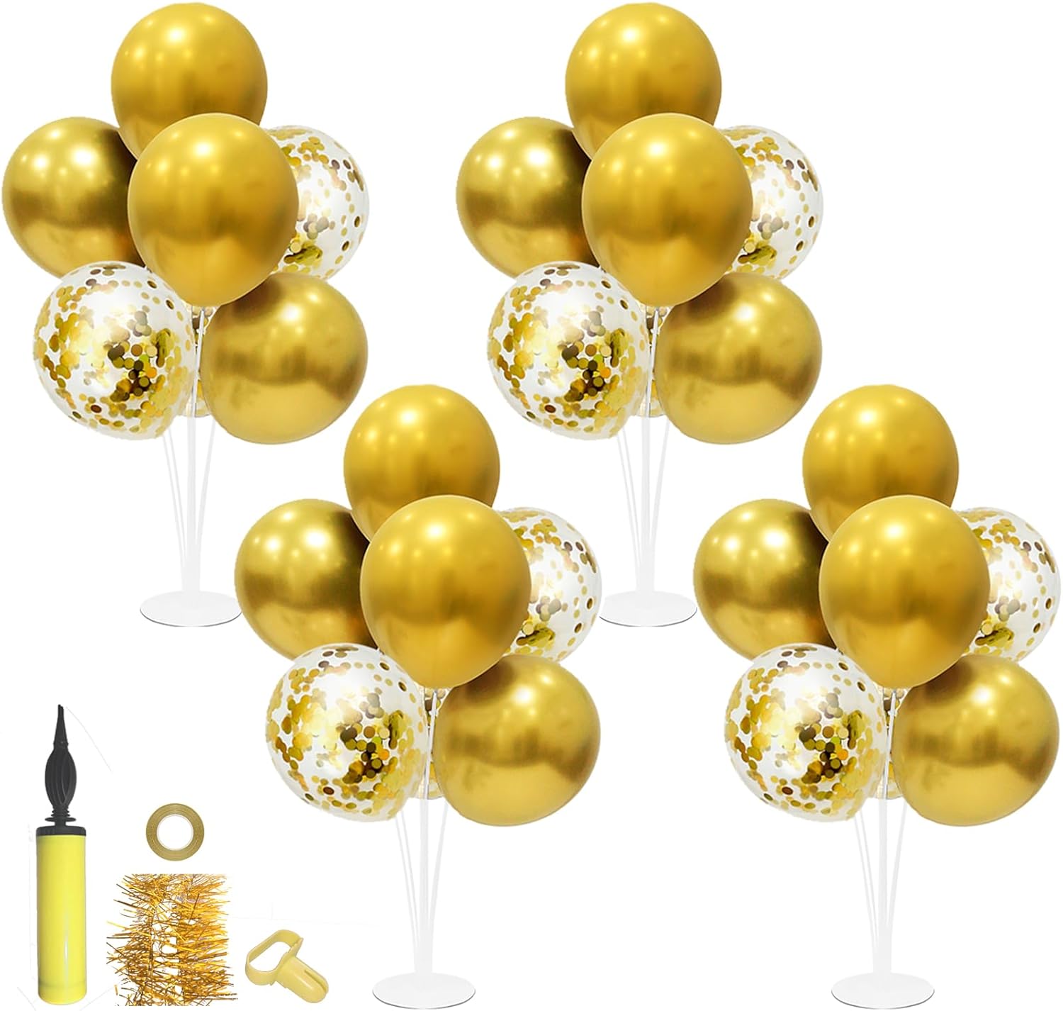 ZJDHPTY Gold Party Decorations 4-Set balloon stand 🎉