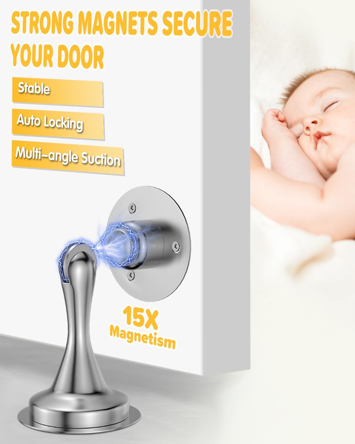Detalle 2 de HELEMAN Door Magnetic Door Catch 1 Pack 🚪