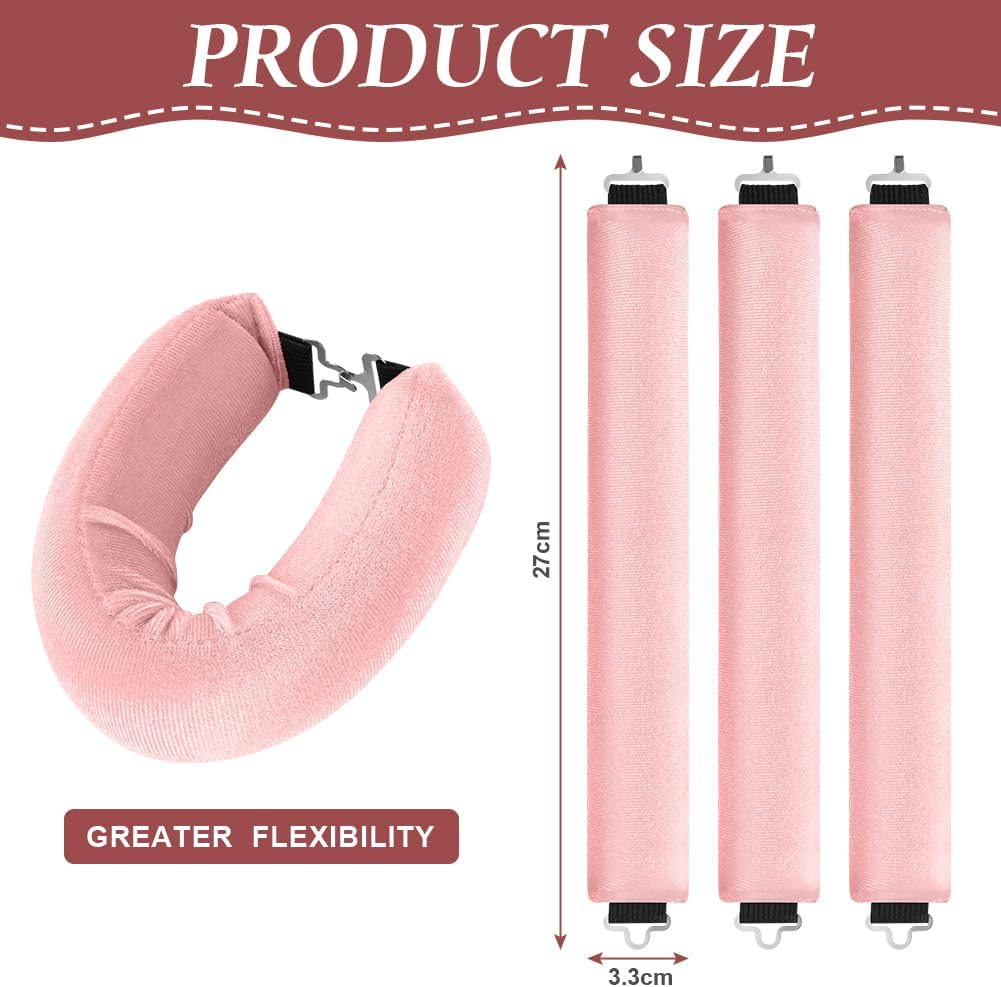 Detalle 2 de LOPHE Senza Calore Bigodini: set di 3 bigodini per ricci su capelli lunghi e medi (rosa)