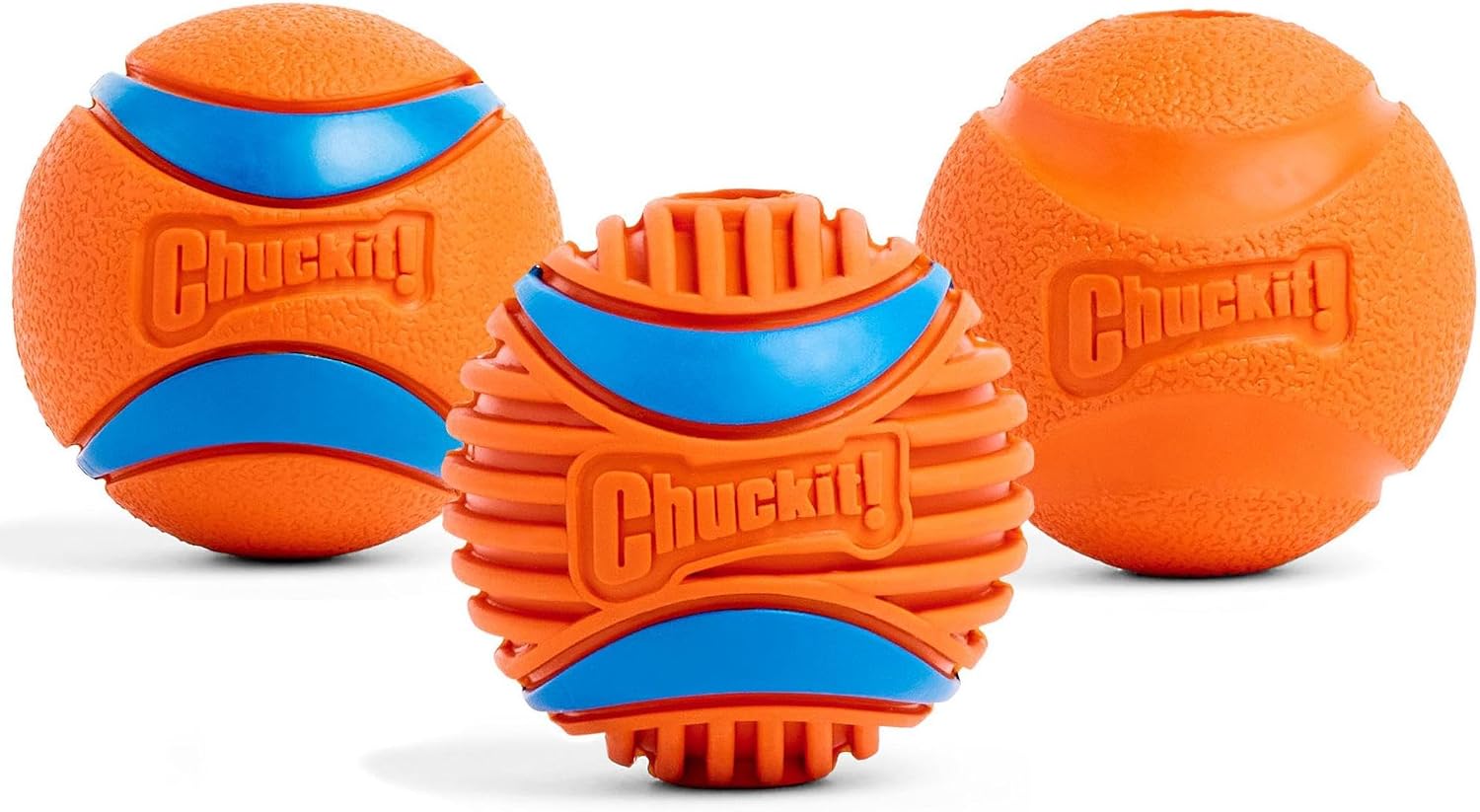 Detalle de Chuckit! Fetch Medley Gen 3 Medium Dog Balls – Durable, Lightweight Rubber Balls (Pack of 3, 6.5 cm) for Launcher Play