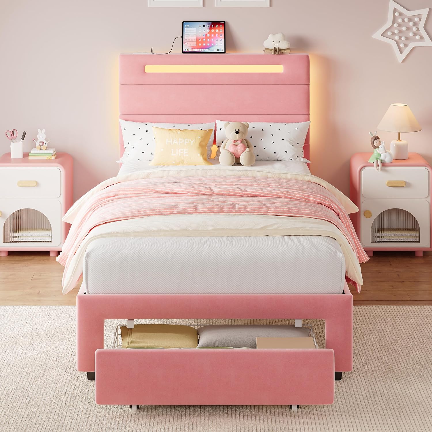 Detalle 2 de LIKIMIO Twin XL Bed Frame