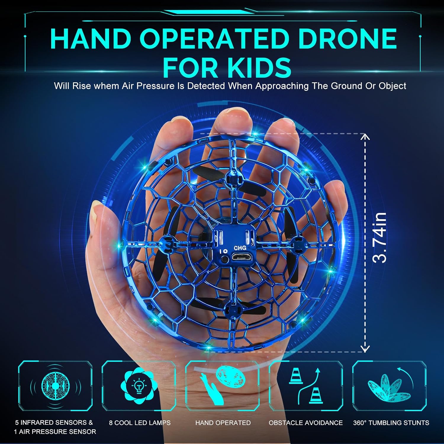 Detalle 2 de Mini UFO Flying Toy Drone for Kids