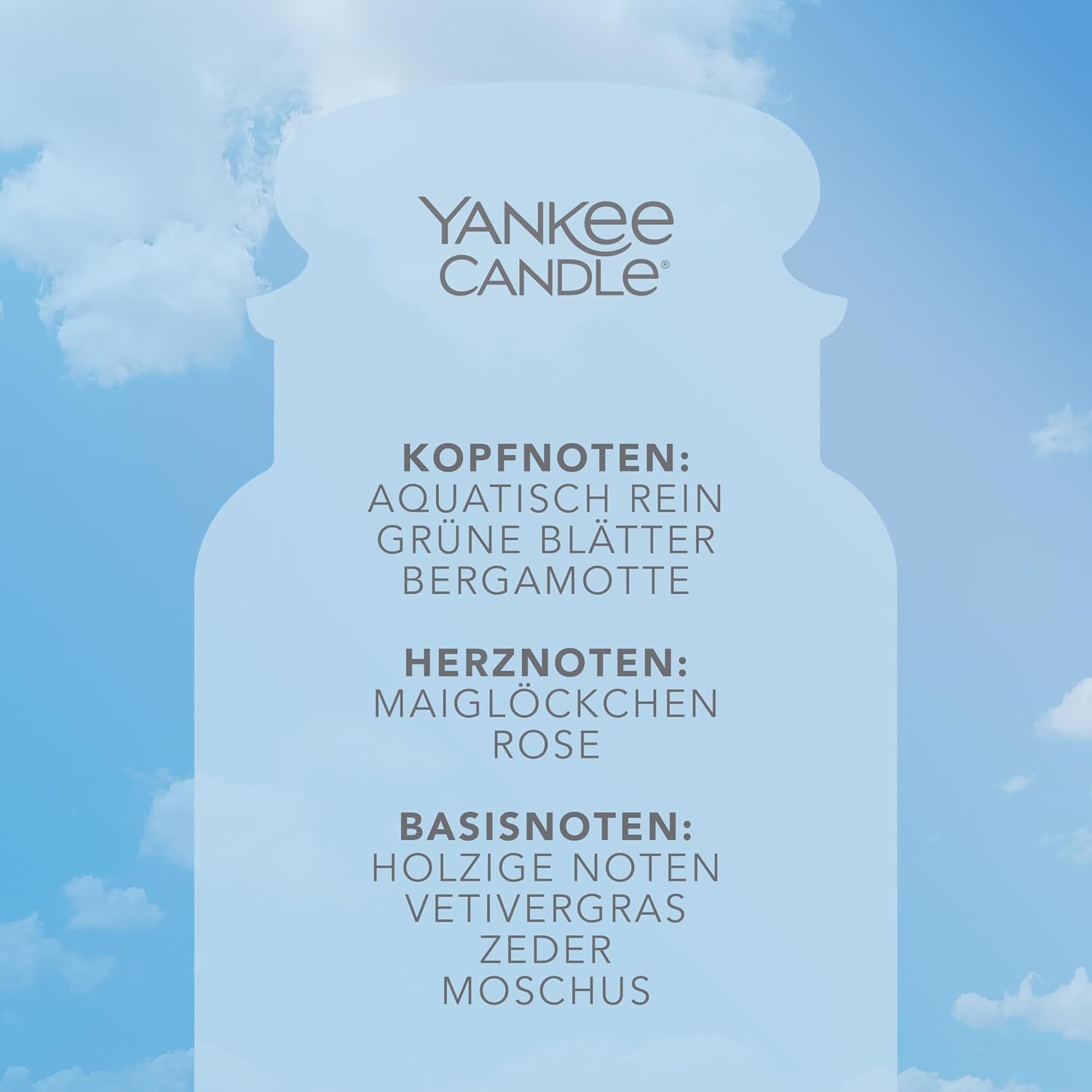 Thumbnail 3 de Yankee Candle Duftkerze im Glas (groß) – Clean Cotton, lange Brenndauer bis zu 150 Stunden