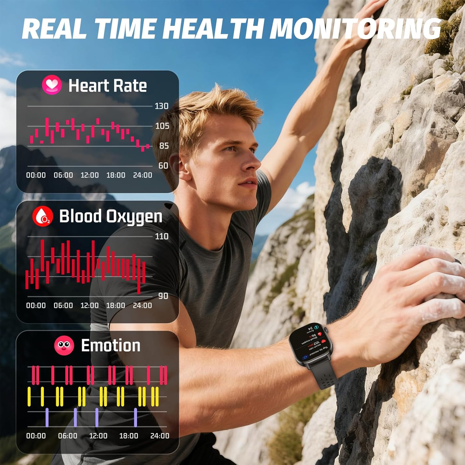 Thumbnail 5 de GPS Smart Watch for Men & Women with Call Function – 2.06” HD Touch, 178+ Sports Modes, 5ATM Waterproof
