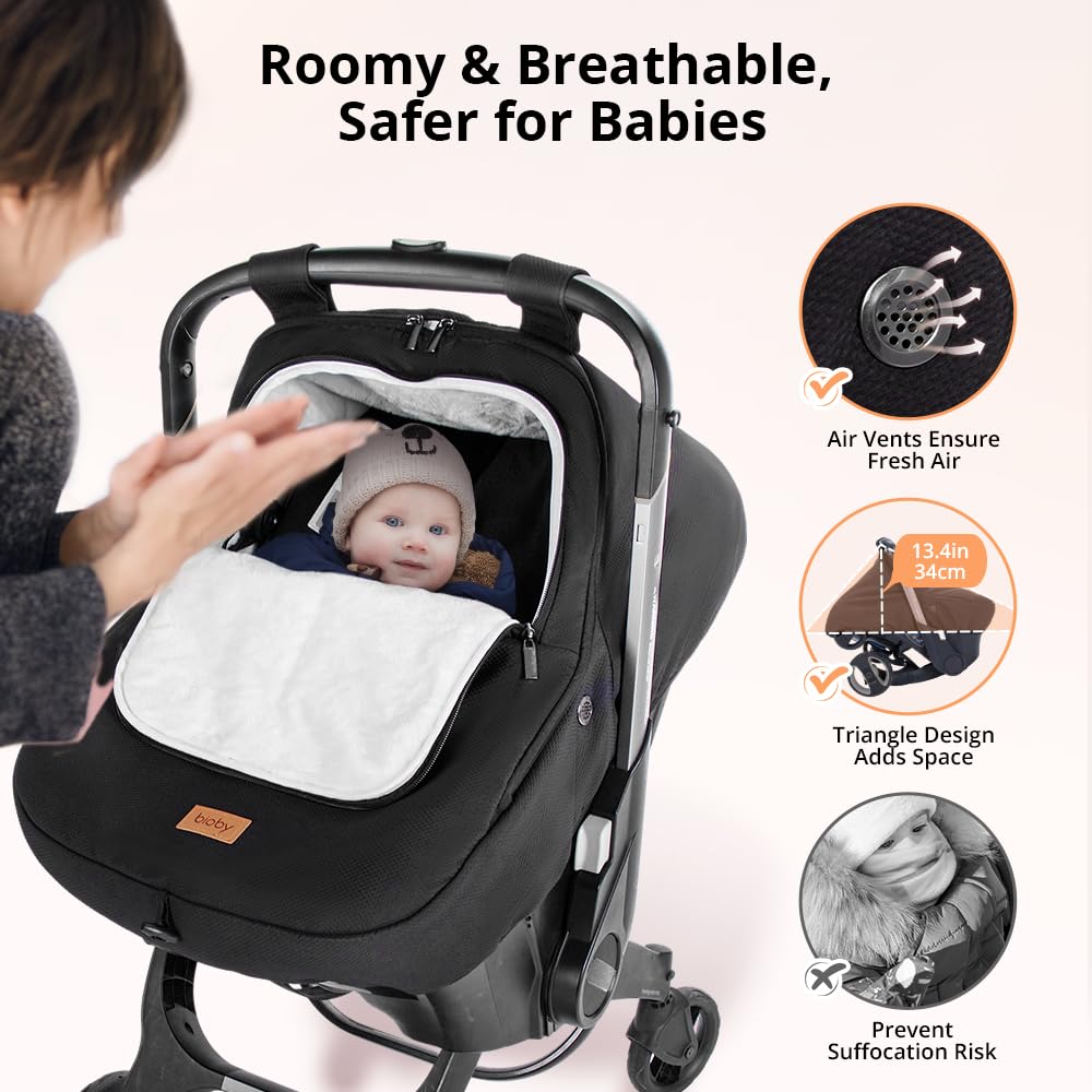 Thumbnail 1 de Bioby BG-CSC-4 Winter Baby Car Seat Cover, Waterproof with Fleece Lining