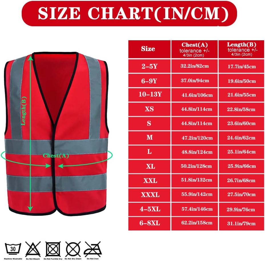 Thumbnail 3 de 12 Colors Optional Hi Vis Reflective Vest – 360° Visibility, Executive Waistcoat (XS-8XL)