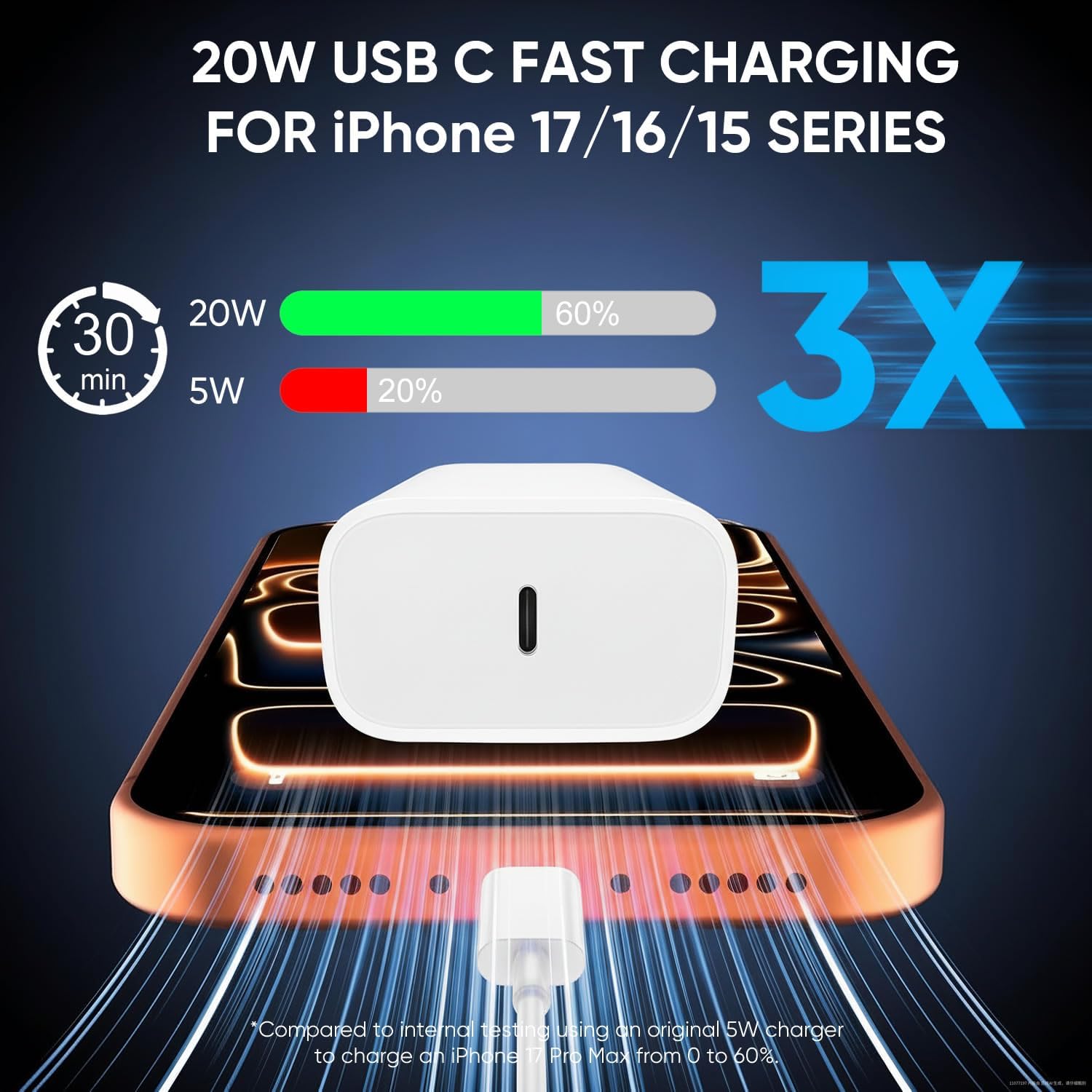Thumbnail 1 de iPhone 17 Fast Charging USB‑C Cable 6ft + 10ft