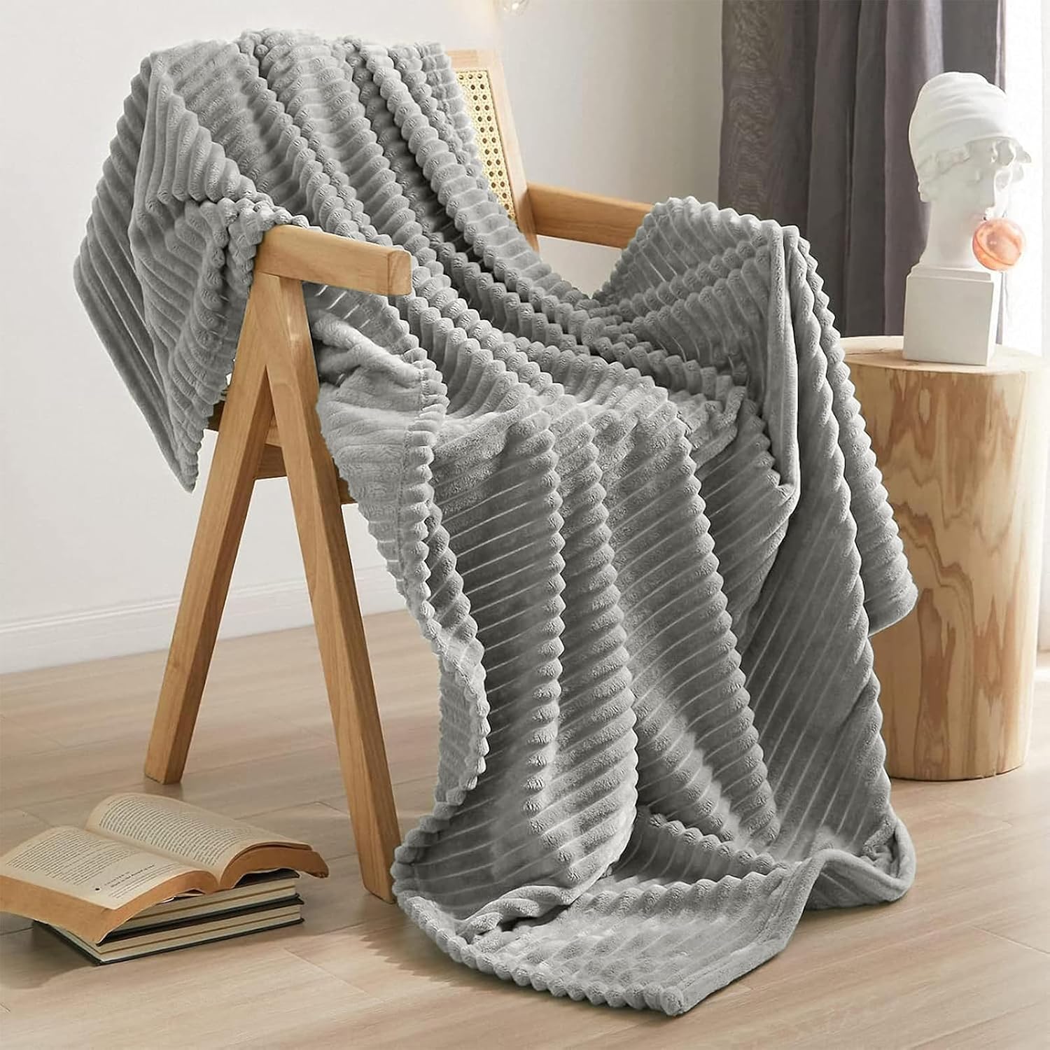 Detalle de QOFLY Kuscheldecke Flanell 200 x 230 cm