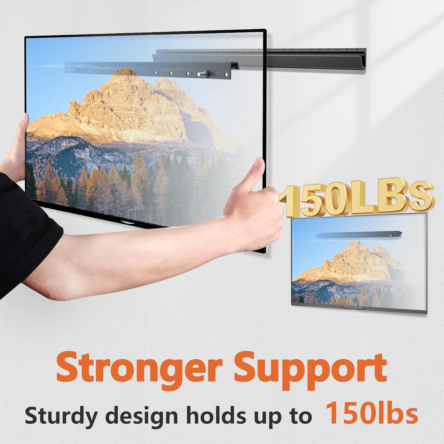 Thumbnail 2 de Fulifix Drywall No Stud TV Wall Mount (32-75in, up to 150 lbs) – Studless, Easy Install