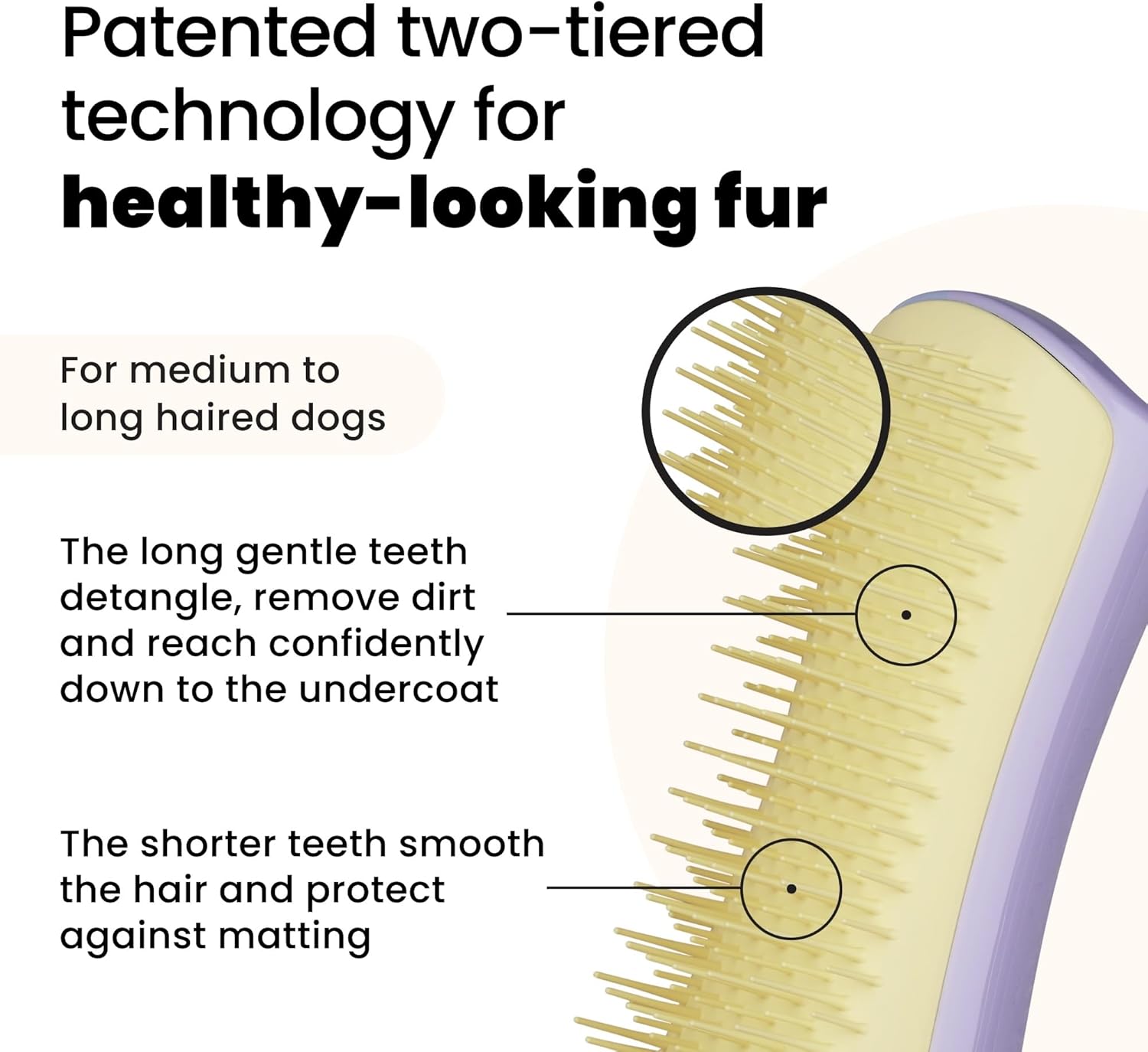 Detalle 2 de Tangle Teezer Piccolo Pet Teezer: Spazzola indicata per sciogliere i nodi dei pelosini domestici