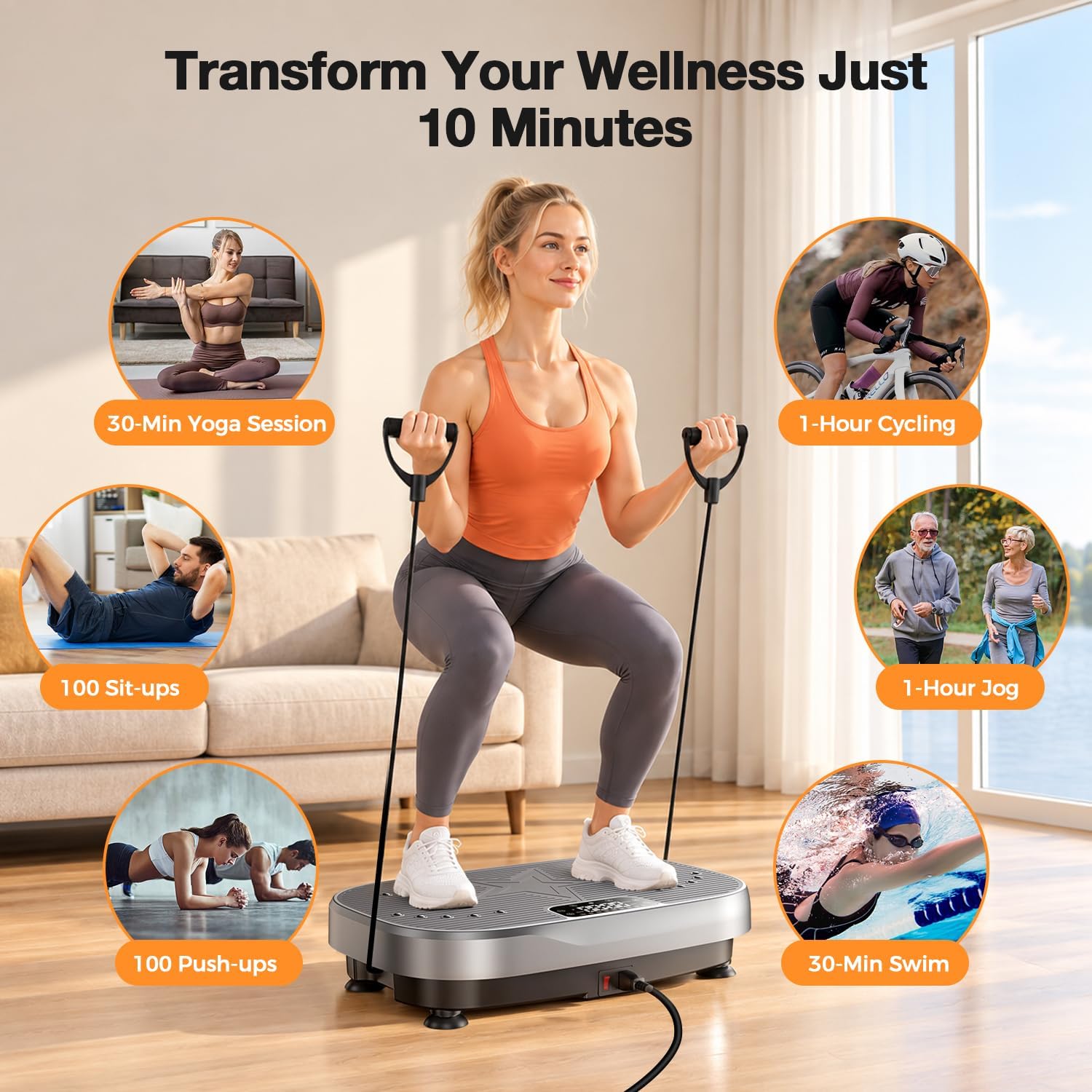 Thumbnail 4 de Vibration Plate Exercise Machine, 450 lb Capacity