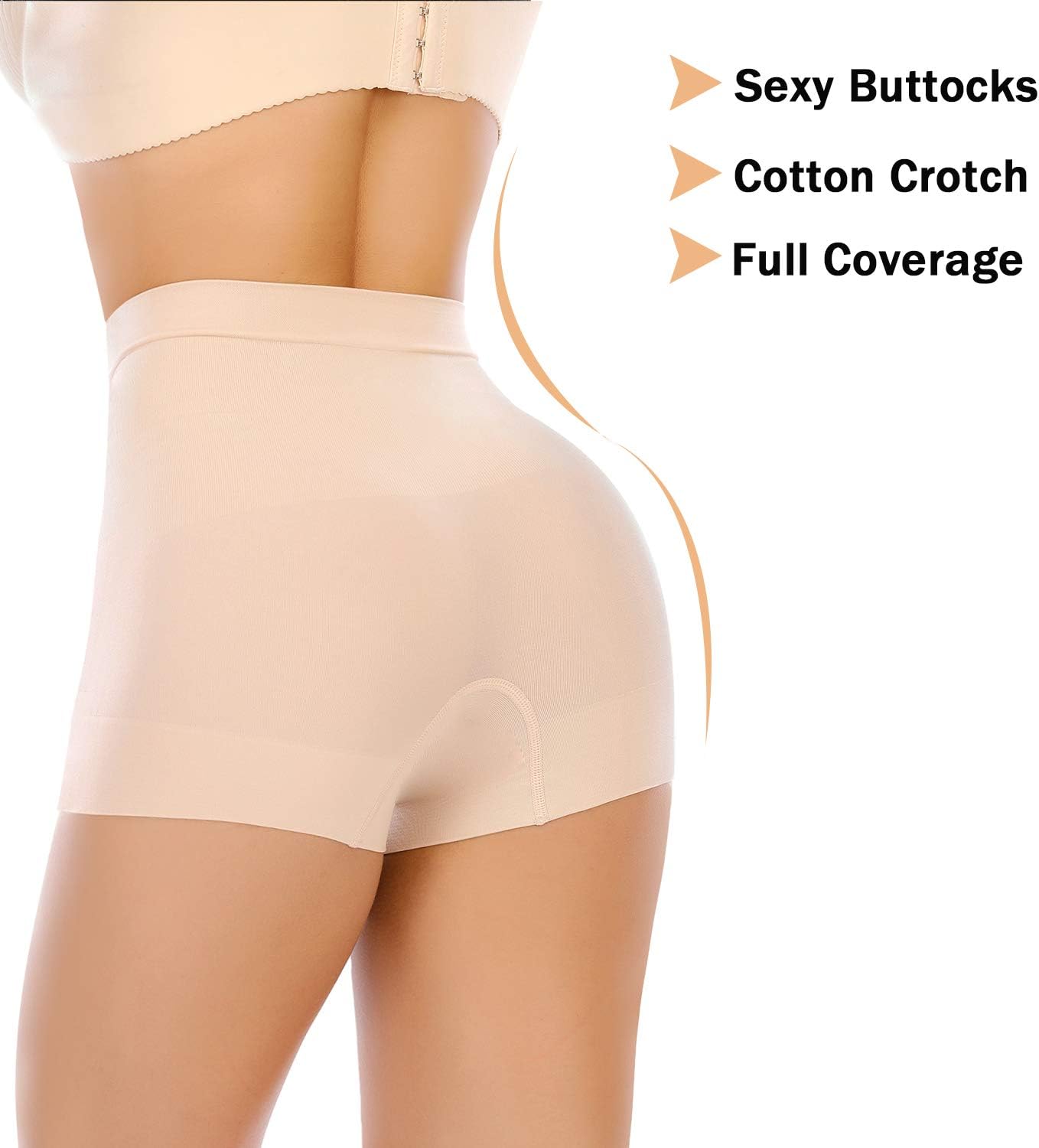 Detalle de Womens Seamless Shaping Boyshorts: Light to Medium tummy control in a Comfortable, Tagless Slip Short