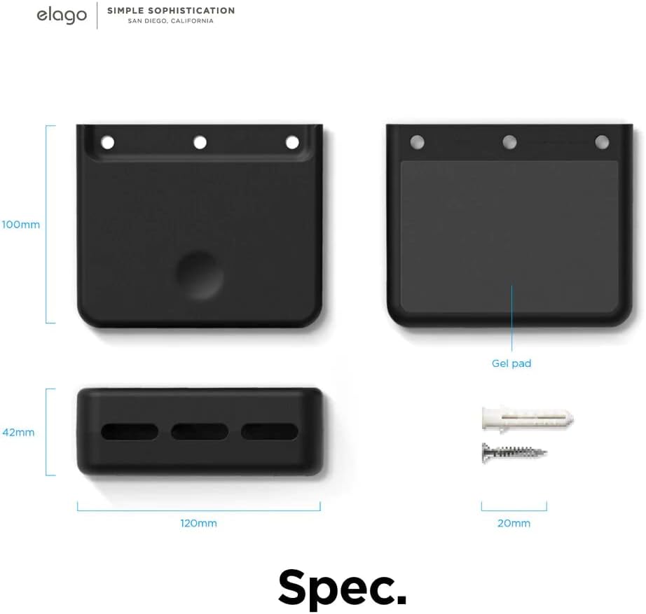 Thumbnail 6 de elago Support de télécommande universel noir (grand) avec autocollant solide