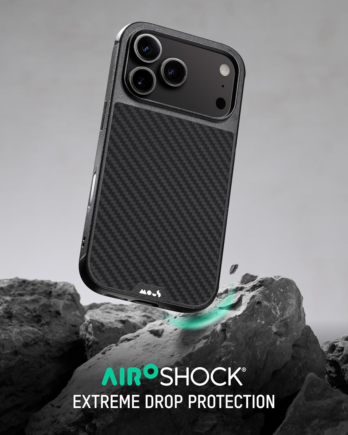 Thumbnail 1 de Mous for iPhone 17 Pro Max Case with MagSafe — Limitless Protective Carbon Fibre Cover