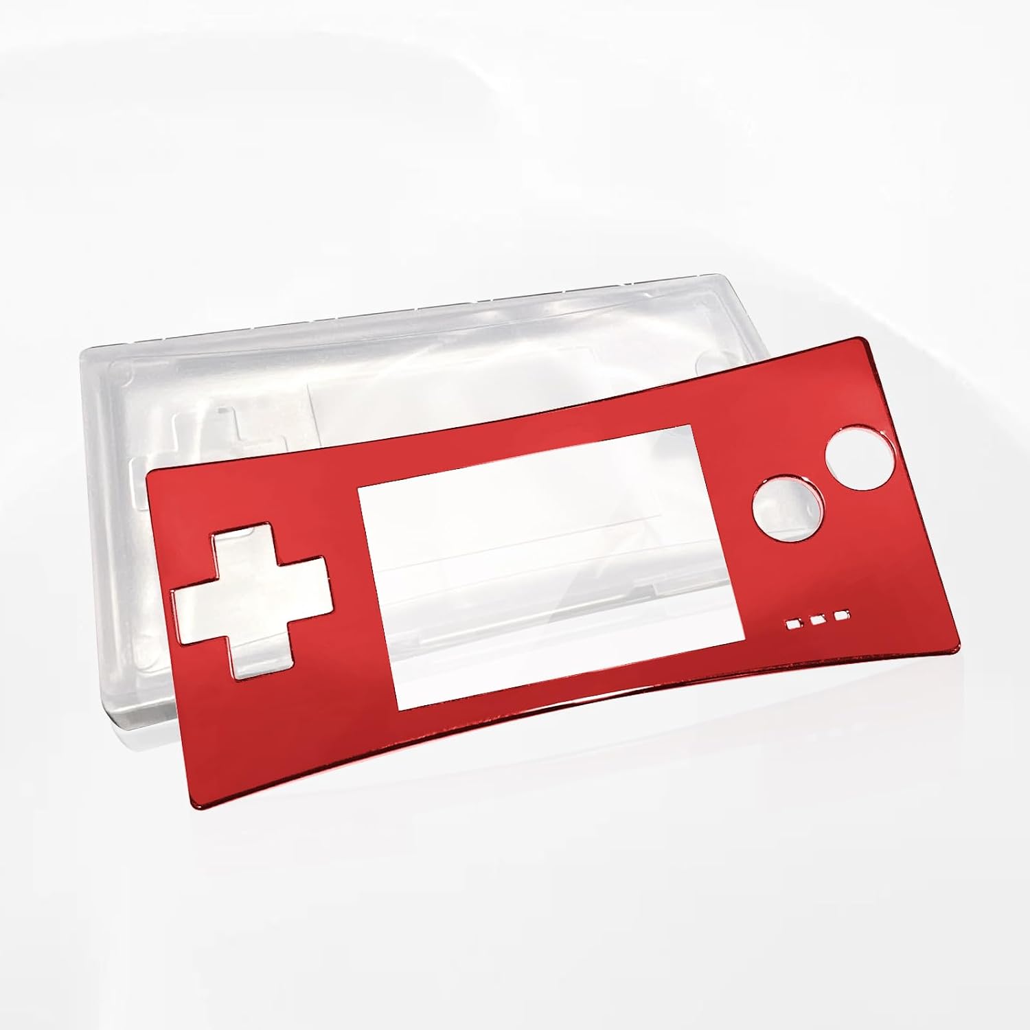 Detalle 2 de XBERSTAR ゲームボーイミクロ GBM用交換フェイスプレート アルミニウム製 レッド