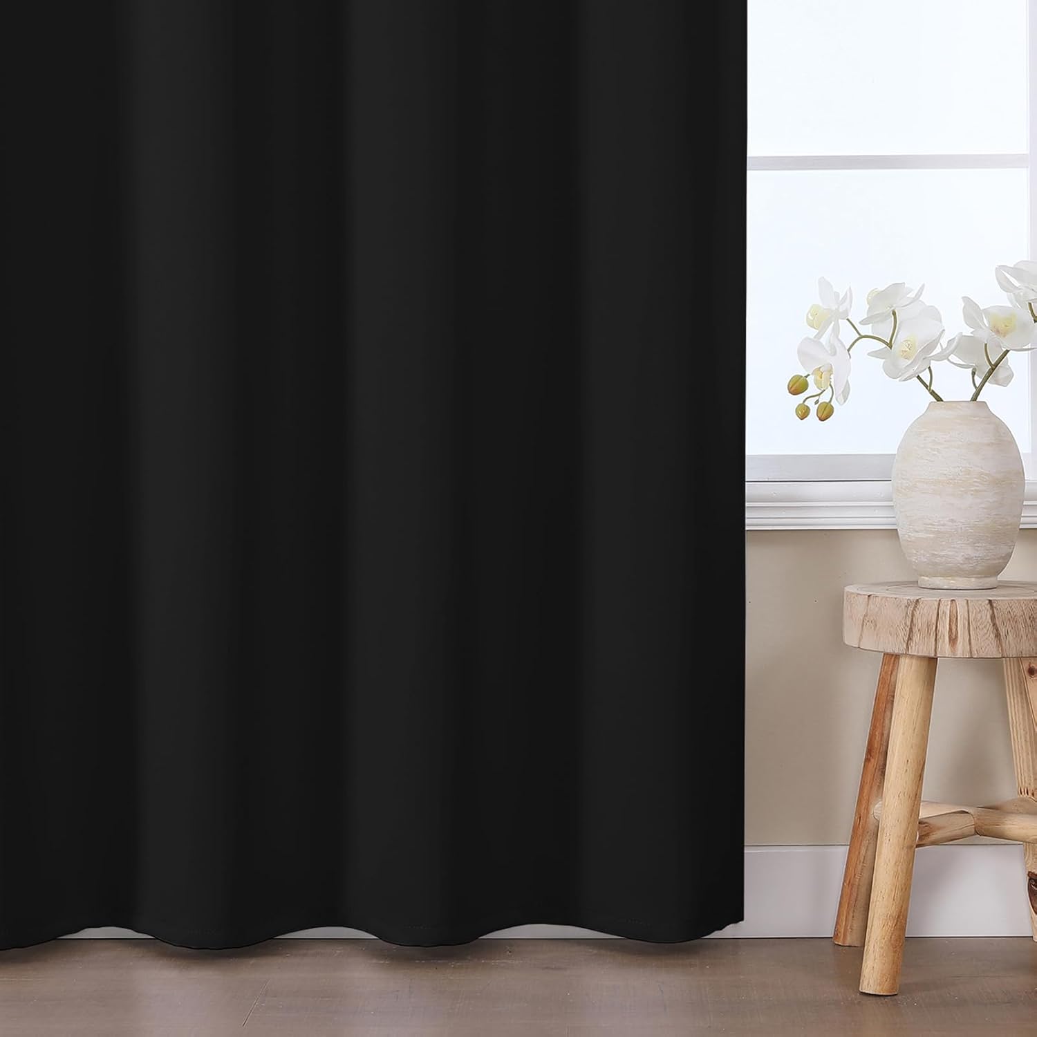 Thumbnail 4 de VEHEDE Black Out Curtains for Bedroom 96 Inch Drop – 2 Panels, 55" x 96", Eyelet Thermal Insulated Blackout Drapes for Living Room