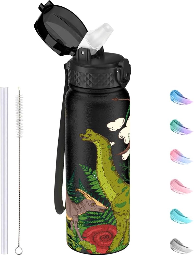 Detalle de GOPPUS water bottle 600ml insulated straw