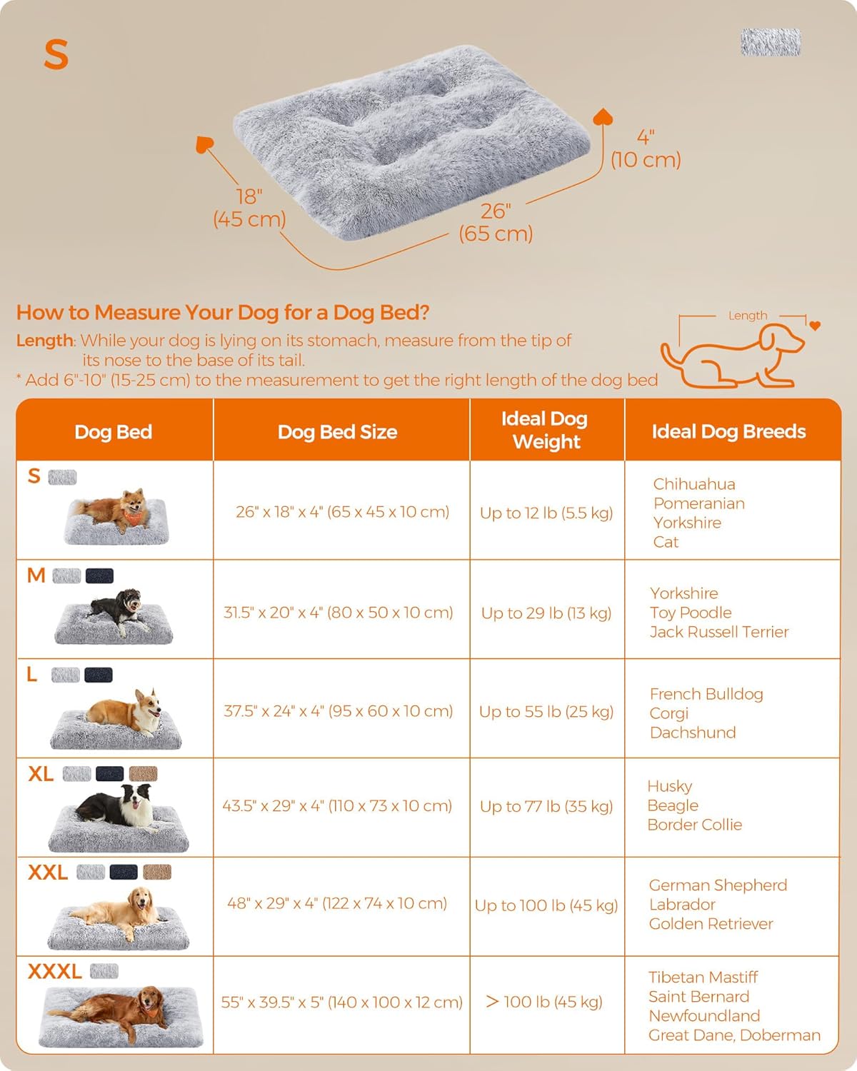 Thumbnail 6 de Feandrea Calming Dog Bed 65 x 45 cm