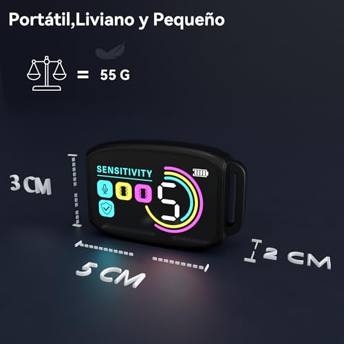 Detalle de Meloive Collar Antiladridos para Perro — Collar Vibración Recargable, 8 Niveles y 4 Modos