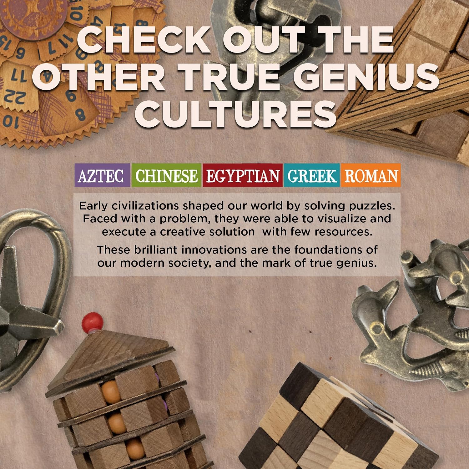 Thumbnail 6 de Project Genius True Genius Greek Computer Wooden Number Puzzle