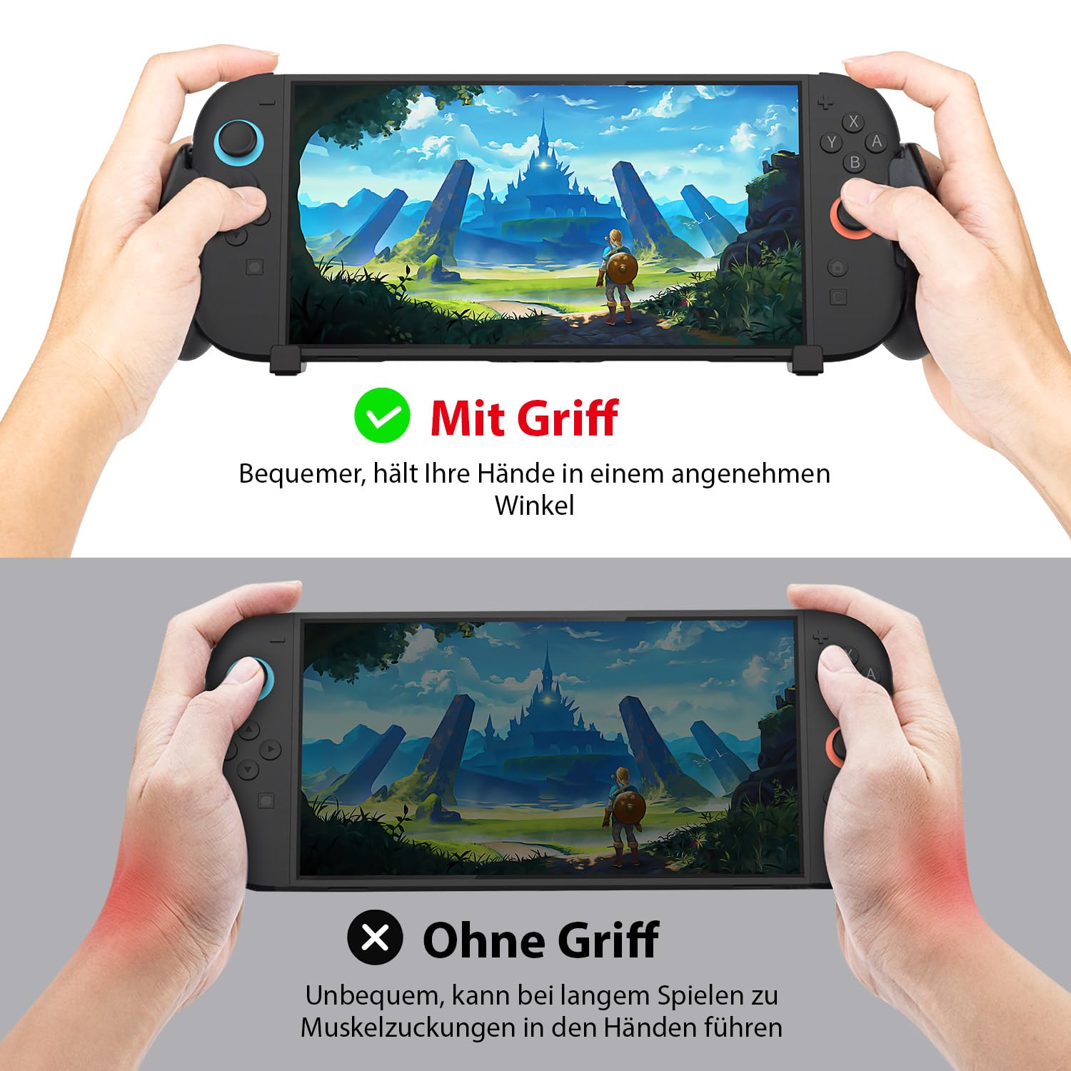 Detalle 2 de Nintendo Switch 2 Schutzhülle mit Griff, 5 Spiele