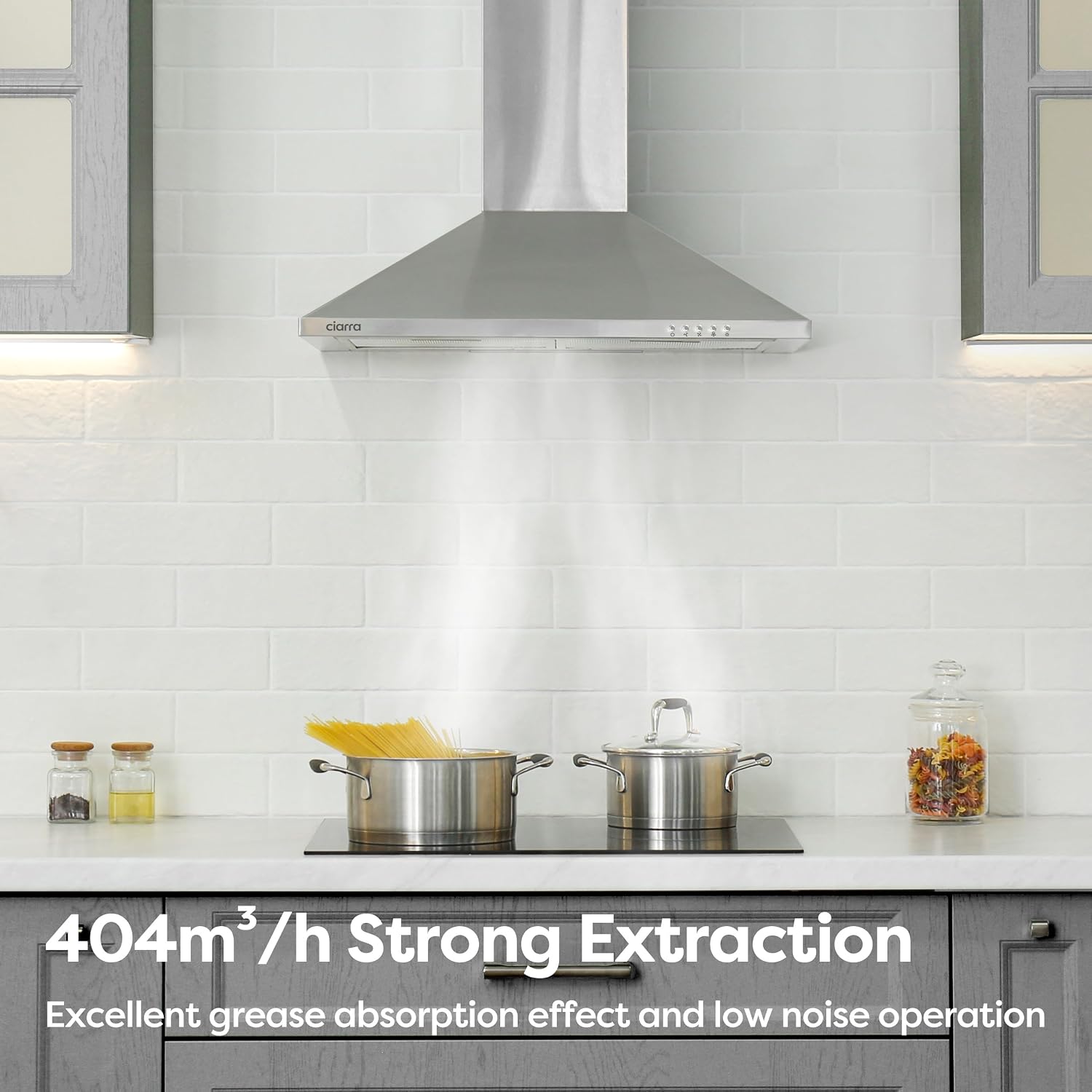 Detalle 2 de CIARRA CBCS6201 60cm Cooker Hood with Carbon Filters Included