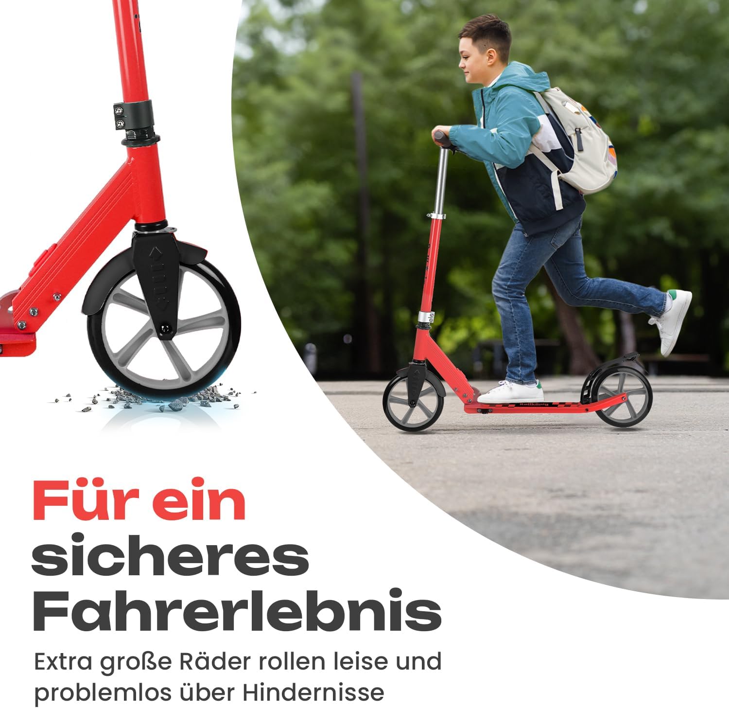 Thumbnail 4 de Rollkönig Kinder-Scooter ab 5 Jahren mit 100 kg