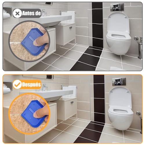 Detalle de FOLAI Aplicador Silicona 3 en 1: Kit de Calafateo para Baño y Cocina