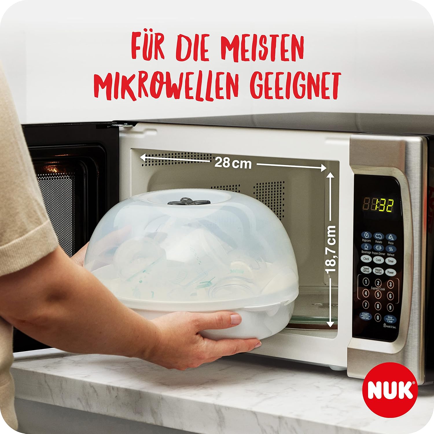Detalle 2 de NUK Micro Express Plus Mikrowellen-Sterilisator 4 Min