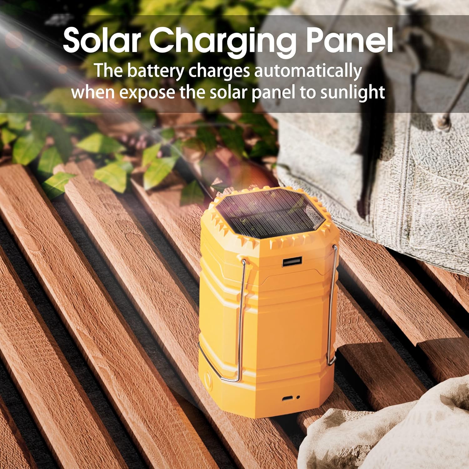 Thumbnail 4 de Mesqool Solar Camping Laterne mit Handkurbel & LED, 3000 mAh Power Bank, IPX4