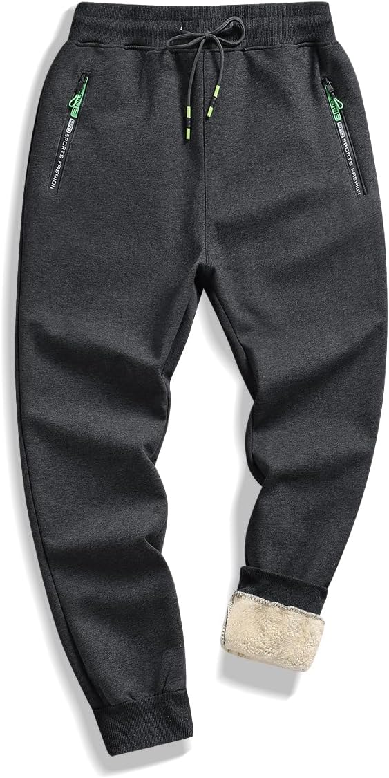 Thumbnail 3 de ZOXOZ heren joggingbroek met fleecevoering, ritszakken en rechte pijpen