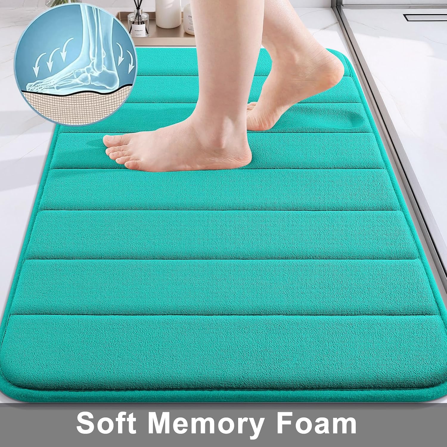 Thumbnail 2 de Buganda Memory Foam Bath Mat 24"×16" bath rug