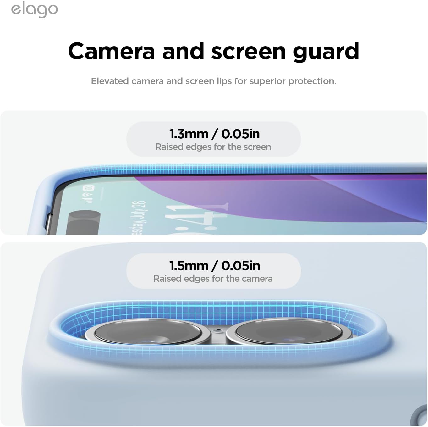 Thumbnail 4 de elago Coque Silicone Liquide Premium iPhone 16 Plus antichoc bleu clair