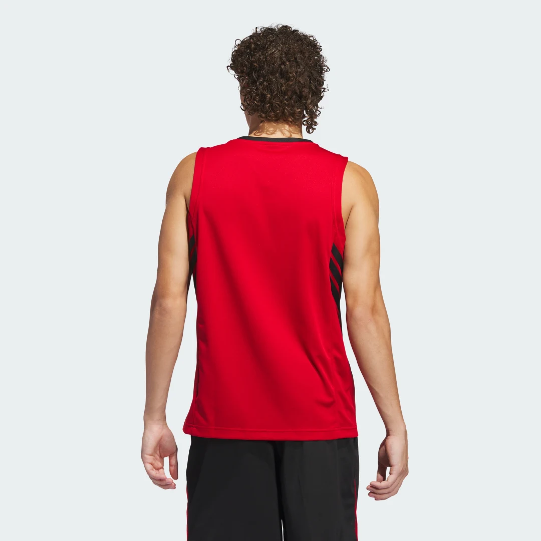 Detalle 2 de Camiseta sin mangas adidas Basketball Legends (Rojo) – para entrenamiento cómodo y estilo urbano